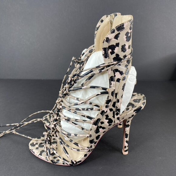 Sophia Webster Lacey Sketch Camo Strappy Heels Size 39M - Picture 5 of 12